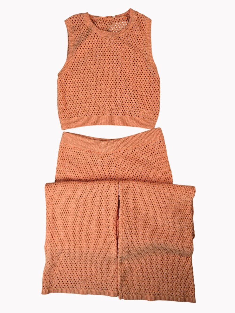 House of Harlow 1960 Size S Peach Knit 2-Piece Tank Top Pants Set NWT